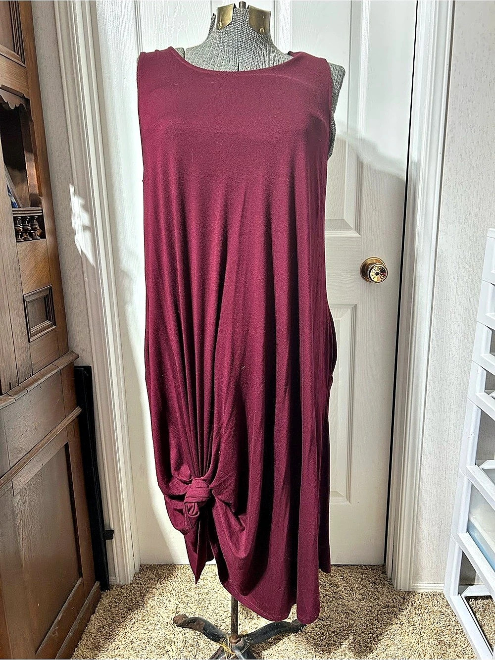 Zanna Outfitters Maxi Dress in Burgundy Size 1X